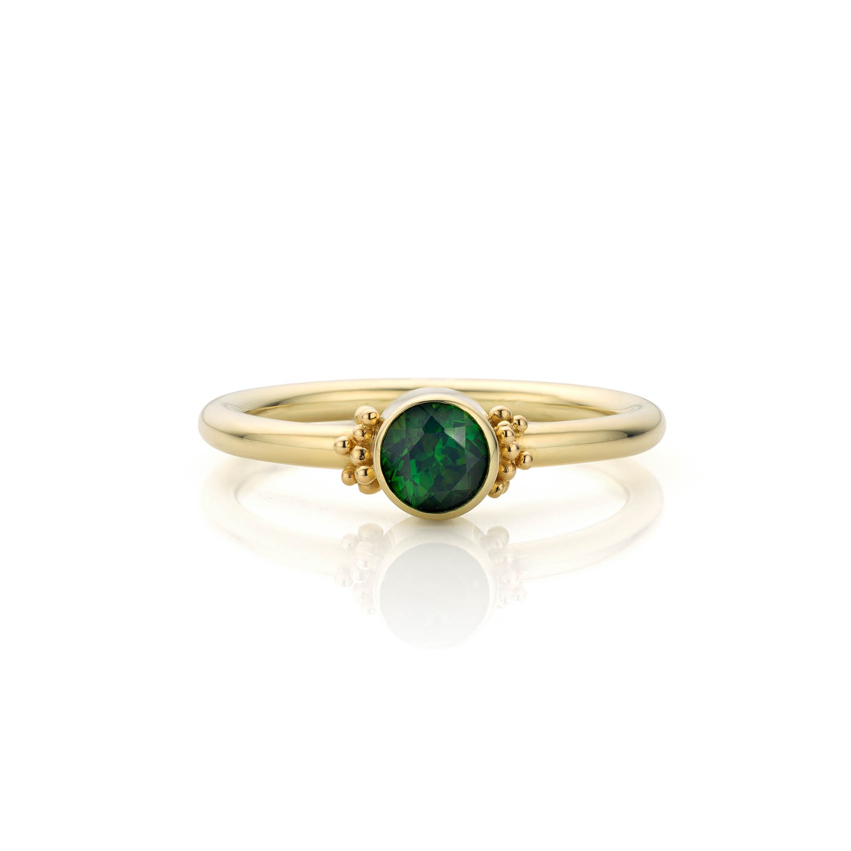 sjaal binnen Reizende handelaar 14kt gouden ring met groene toermalijn | Sarah Kobak Edelsmid