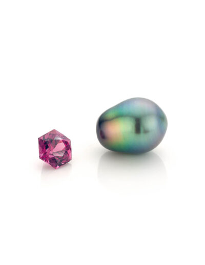 gemology terms explained - rhodolite and tahiti pearl