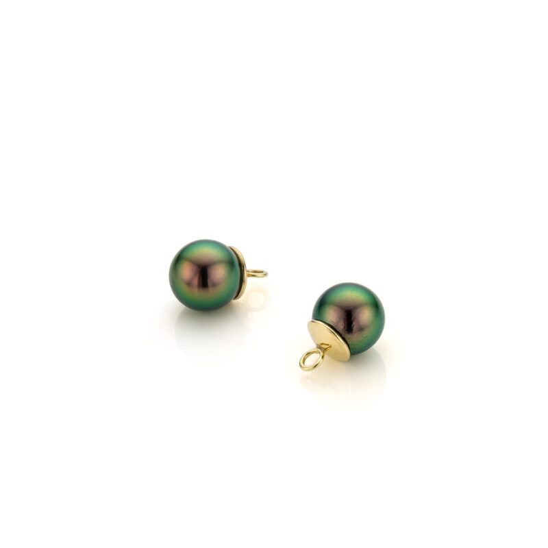 H&H - Hangers met groene Tahiti parels