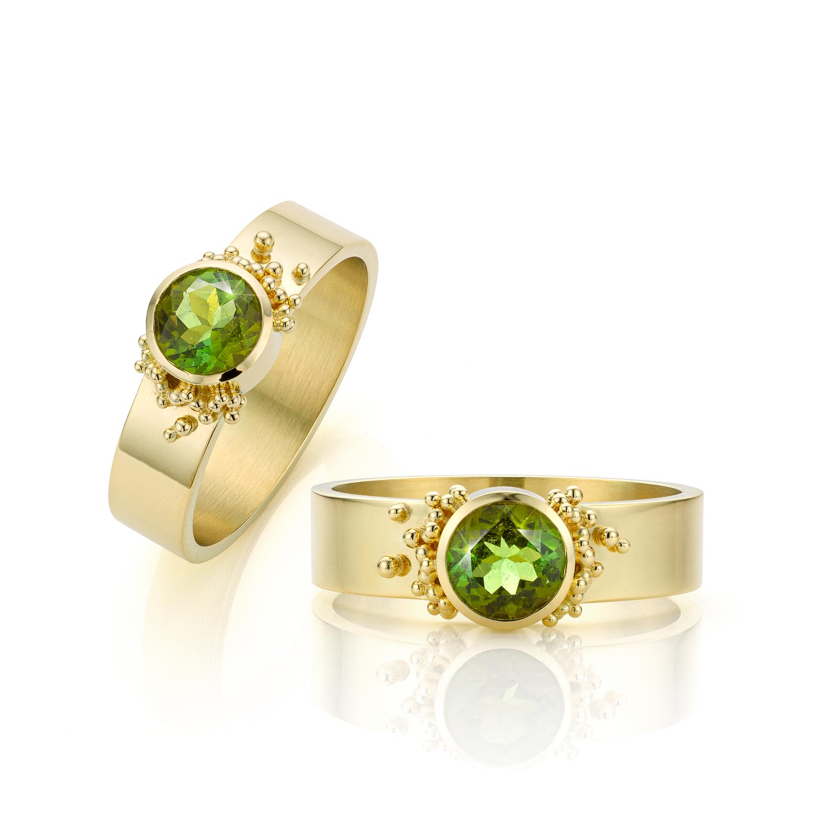 Sirius met ronde groene toermalijn - Afbeelding 2